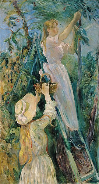 Berthe Morisot, The Cherry-Tree, 1891, oil on canvas
84 x 154 cm, Musée Marmottan-Monet