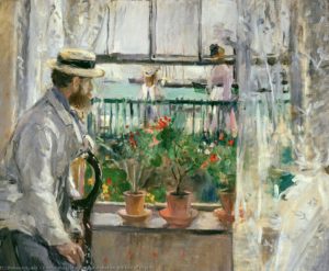 Berthe Morisot, Eugène Manet à l'île de Wight, 1875, huile sur toile  
38 x 46 cm, Musée Marmottan-Monet, Paris