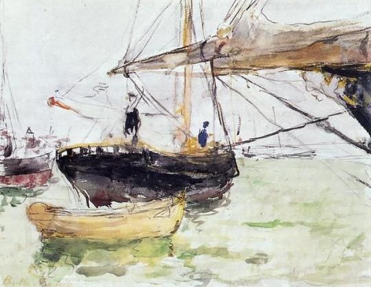 Berthe Morisot, Avant d'un yatch, 1875, aquarelle sur papier, 20,7 x 26,8 cm
The Sterling and Francine Clark Art Institute, Williamstown