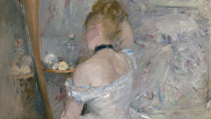 Berthe Morisot, Woman at her toilette, 1875, huile sur toile   
60.3 x 80.4 cm, Art Institute of Chicago